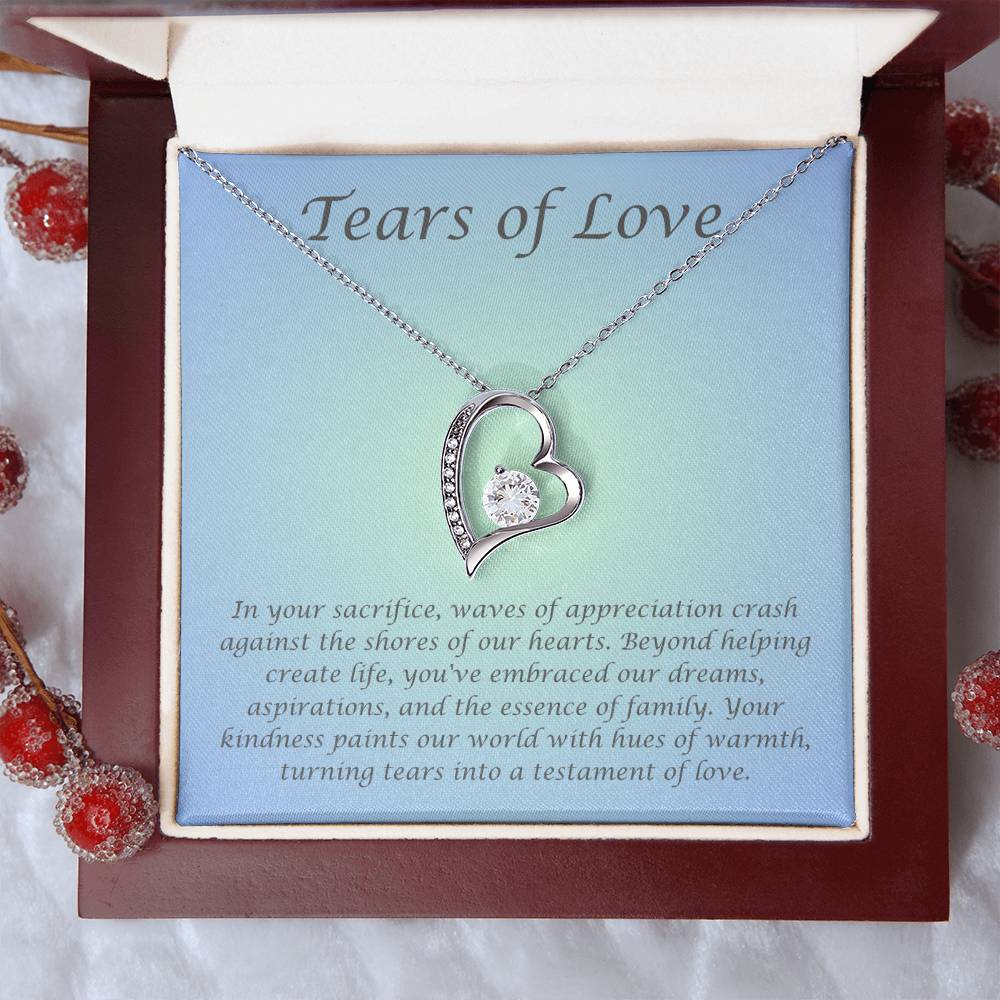 Tears of Love-Gestational Carrier/Surrogate/Egg Donor Heart Necklace