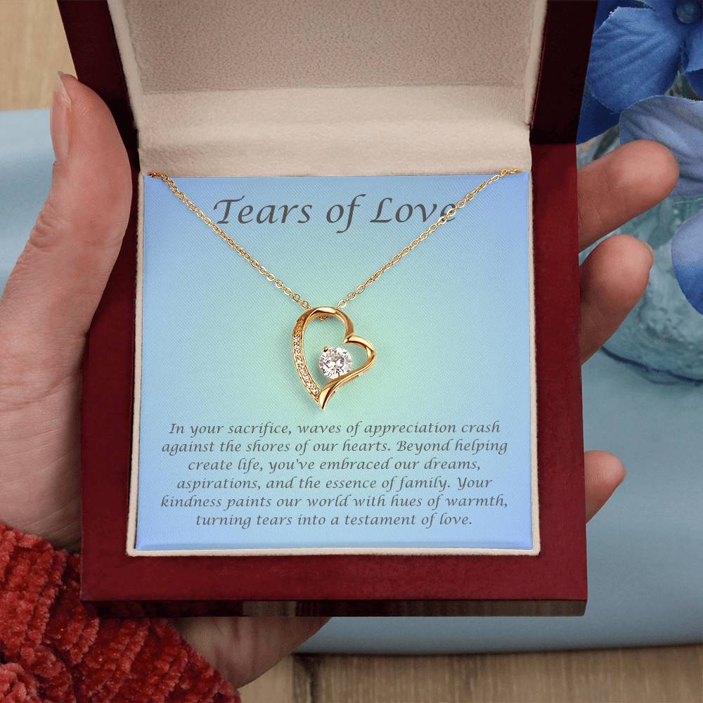 Tears of Love-Gestational Carrier/Surrogate/Egg Donor Heart Necklace