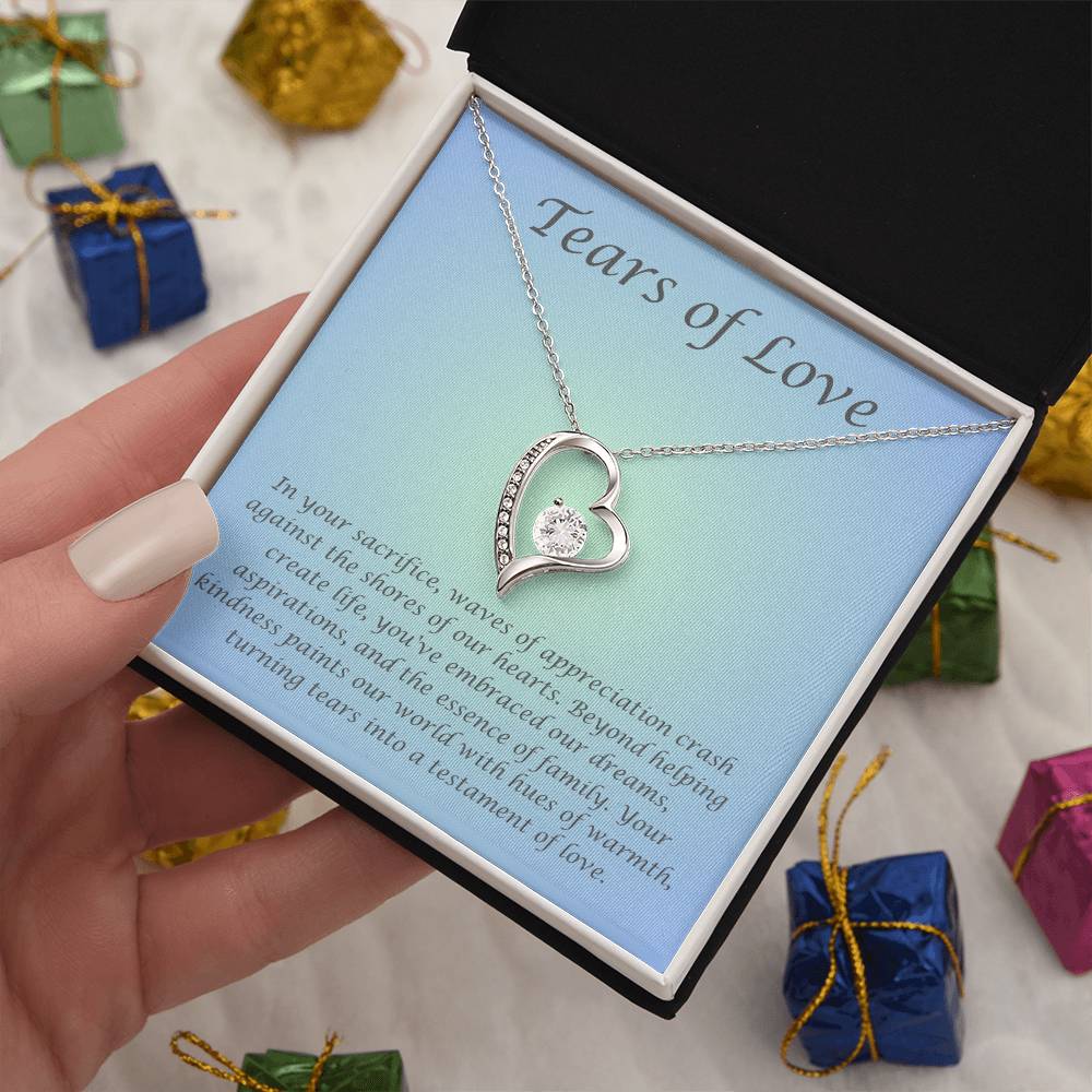 Tears of Love-Gestational Carrier/Surrogate/Egg Donor Heart Necklace