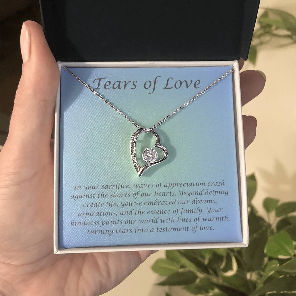 Tears of Love-Gestational Carrier/Surrogate/Egg Donor Heart Necklace