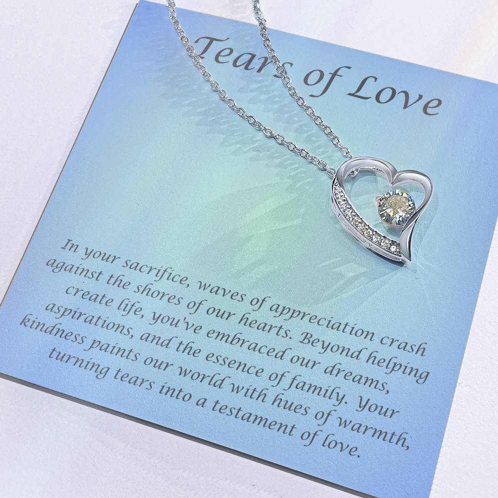 Tears of Love-Gestational Carrier/Surrogate/Egg Donor Heart Necklace