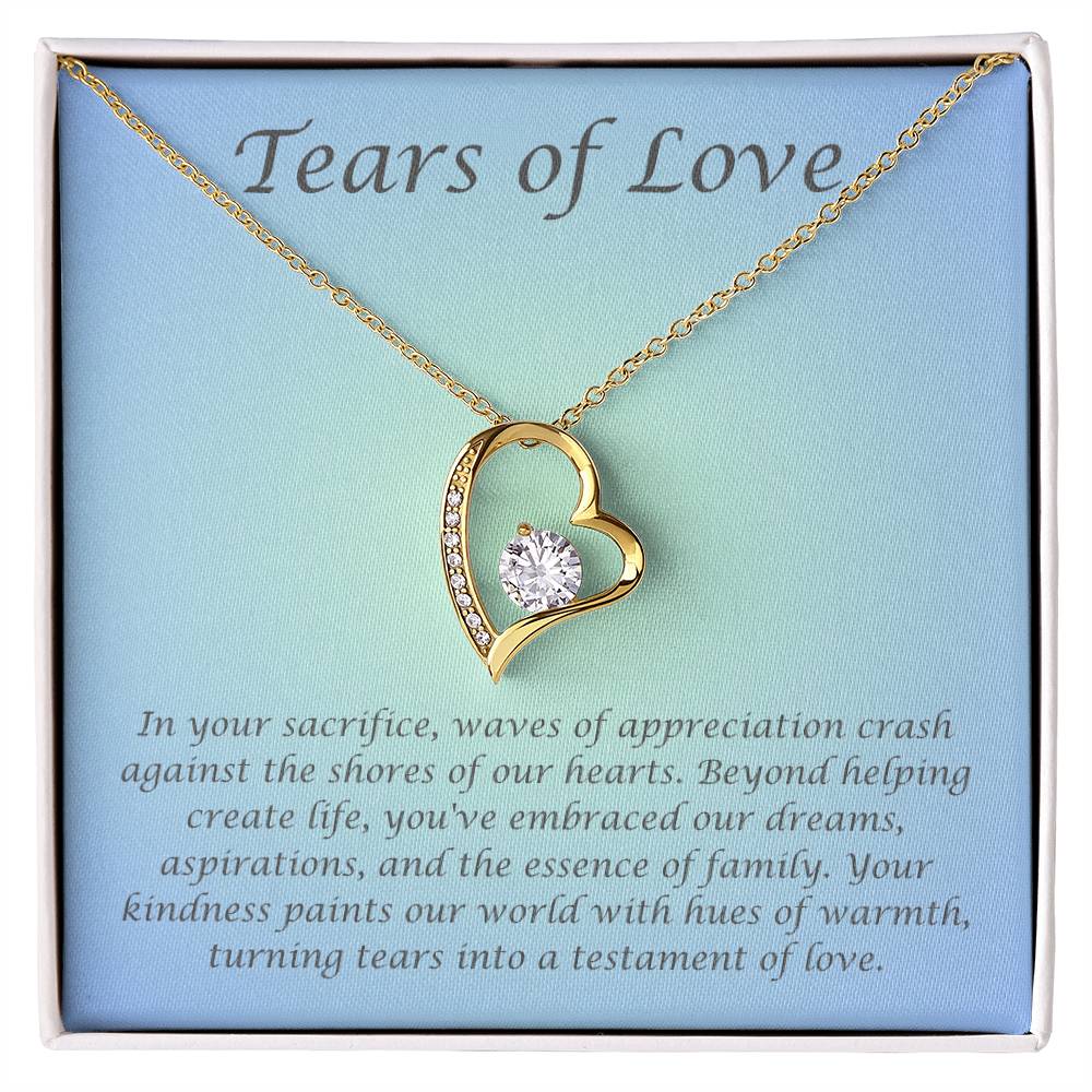 Tears of Love-Gestational Carrier/Surrogate/Egg Donor Heart Necklace