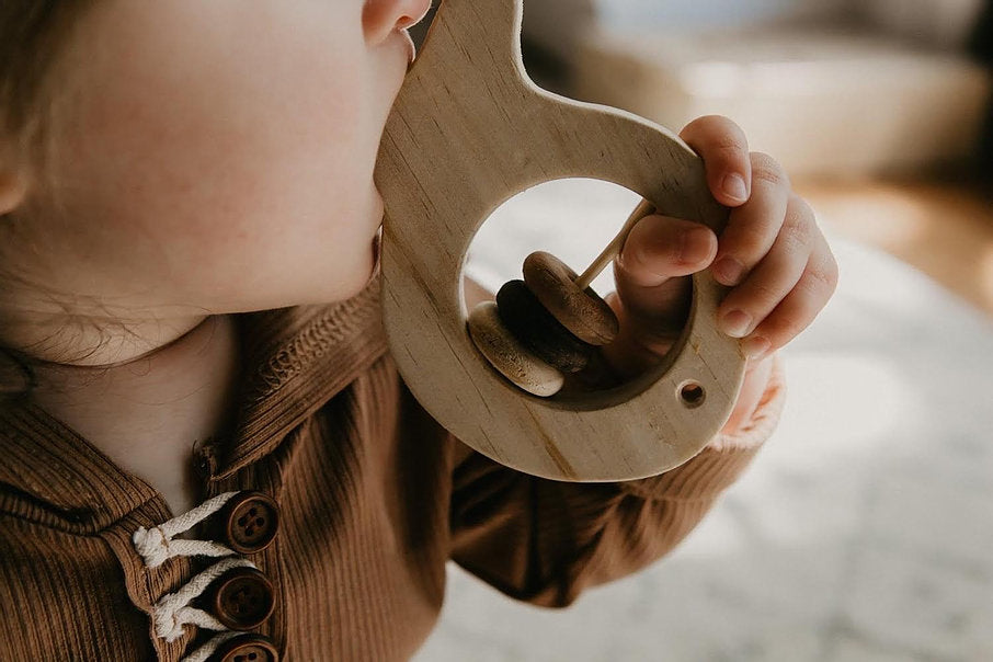 WOODEN BABY RATTLES