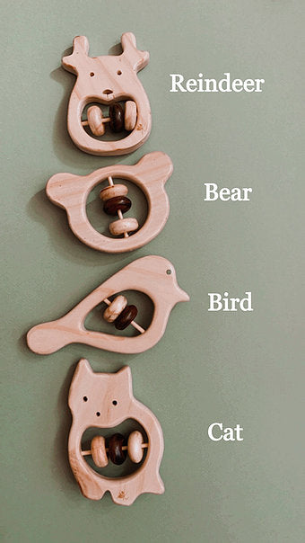 WOODEN BABY RATTLES